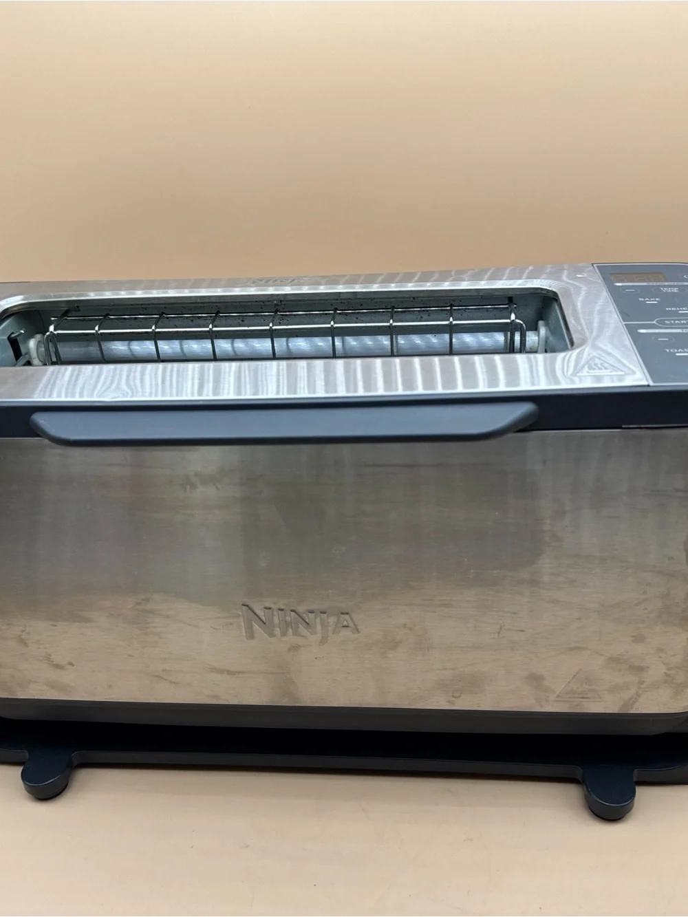 Ninja Long Slot Toaster in Brushed Steel with Black Accents